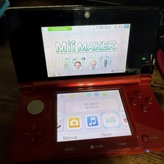 Nintendo 3DS Red Handheld Console with Case