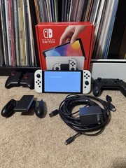 Nintendo Switch OLED Model With Micro SD Card Pro Controller And Hori Split Pad