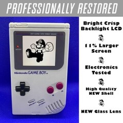 *RESTORED BACKLIT COLOR* ORIGINAL NINTENDO GAME BOY DMG-01 IPS 11% LARGER SCREEN
