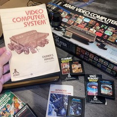 Atari Video Computer System CX2600A, MODERN TV Connect Coaxial ADAP Tested