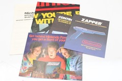 Nintendo NES Console Bundle w/Controllers, Gun, Manual, Inserts Tested