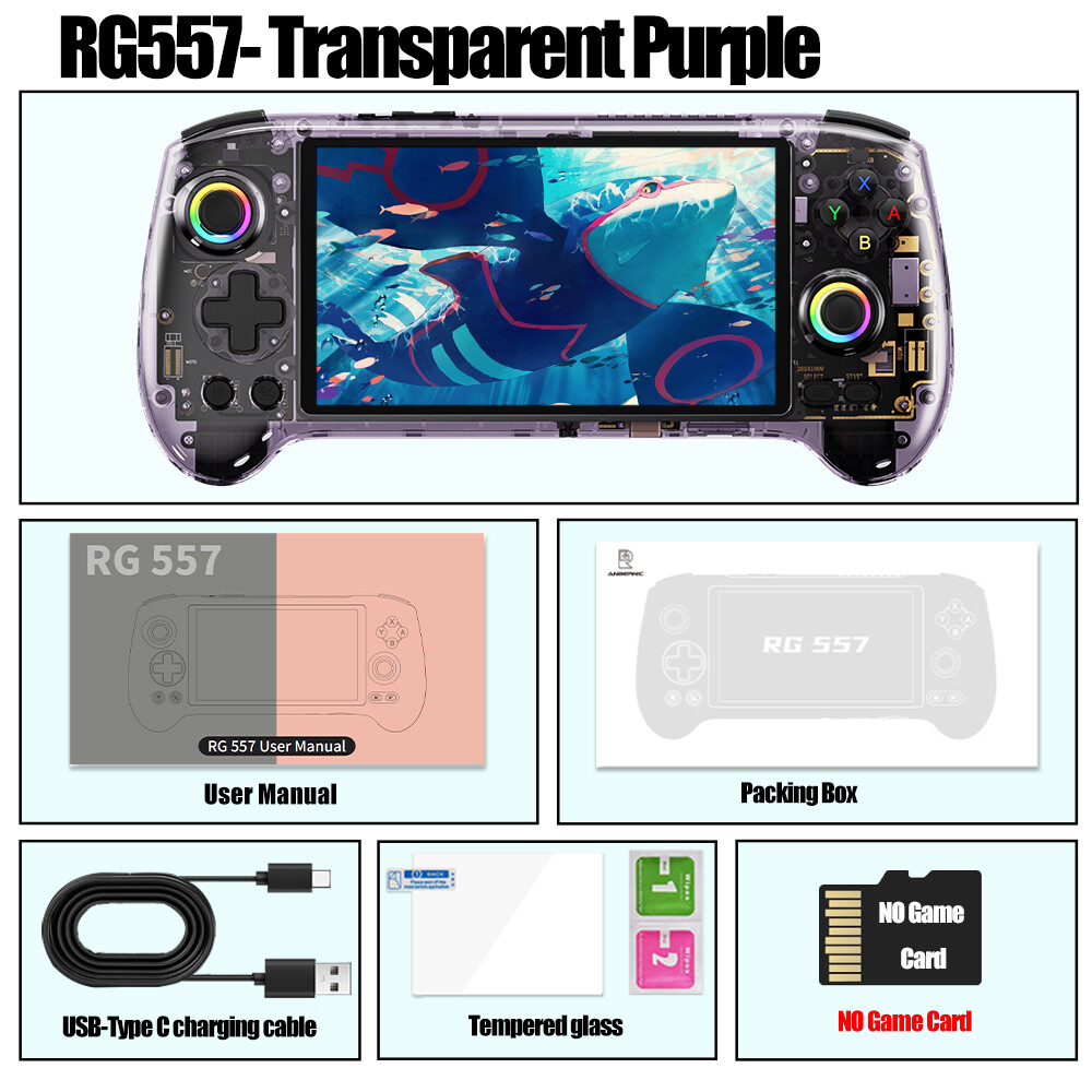 RG557 Handheld Game Console Android 14 5.48′ AMOLED Screen