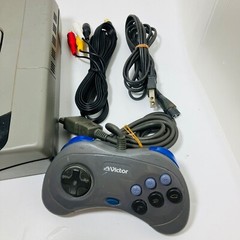SEGA Saturn Console Controller set Gray HST-3200 Cable Tested Japanese System SS
