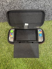 Nintendo Switch V2 Console Bundle + Clear Joy-Cons and Case Works Perfectly