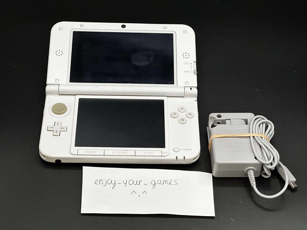 Nintendo 3DS XL LL White | English | Charger | US Seller-SHIP IN 1-DAY