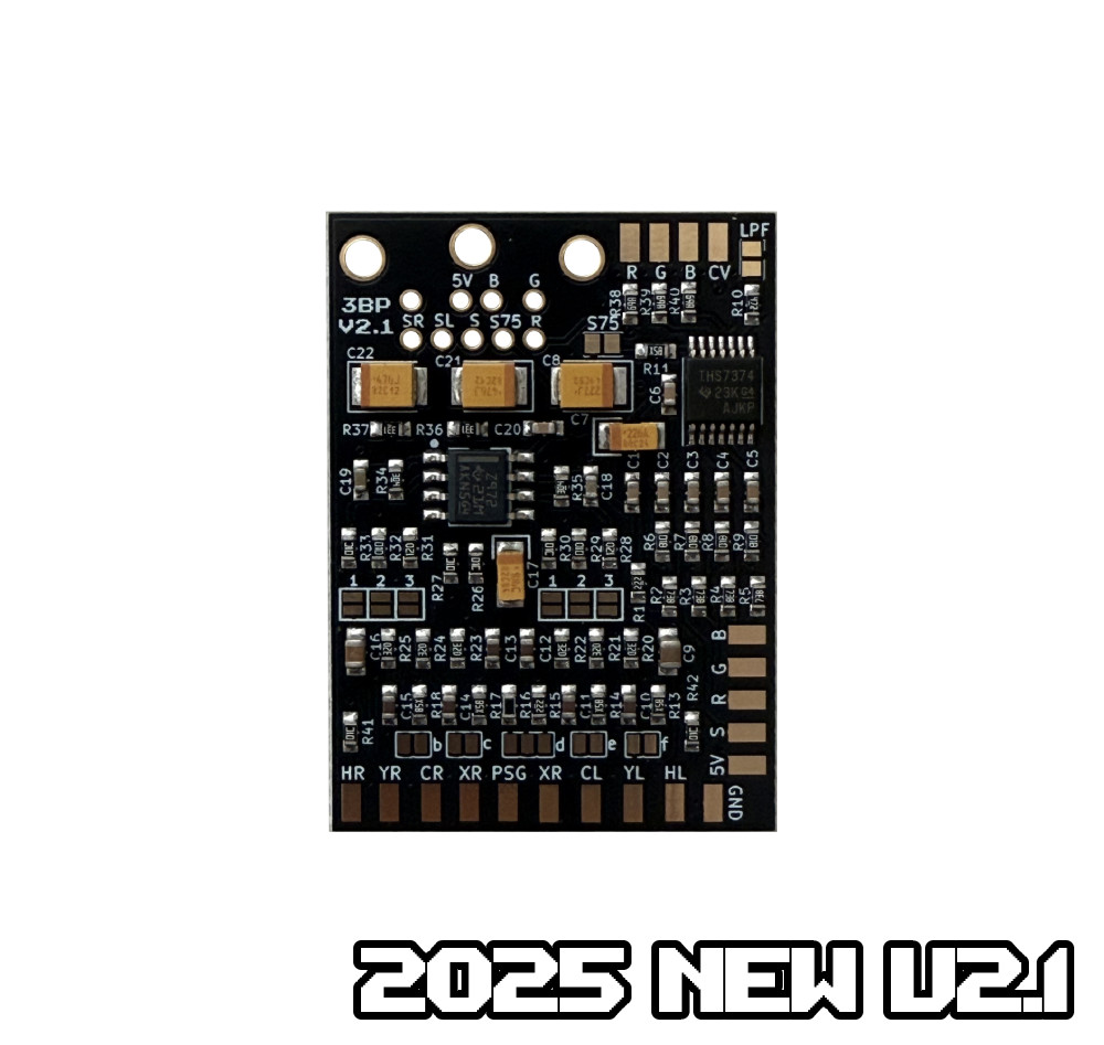 Sega Mega Drive Model 2 / Genesis Model 2 Triple Bypass V2.1 NEW Amp DIY Mod Kit