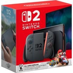 New Nintendo Switch 2 Console w/ Mario Kart World (Full Game Download) Bundle