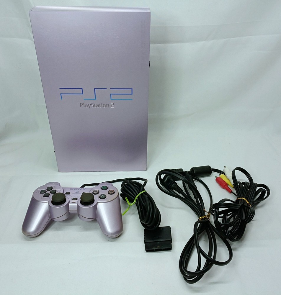 PS2 Sakura Pink Console Controller set SCPH-39000 NTSC-J Japan Tested