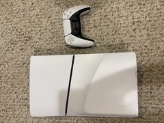 Sony PlayStation 5 Slim Disc White 1tb With Original Cables And Controller