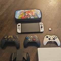 Nintendo Switch (OLED Model) Console – White Joy-Con, Dock, Carry Case