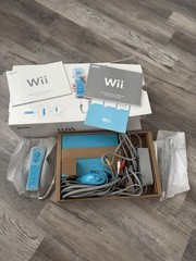 Nintendo Wii Video Game System Console Bundle Rvl-101 Blue