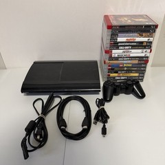 PS3 Super Slim Console CECH-4201A + 16 Games Tested Working Bundle + Controller