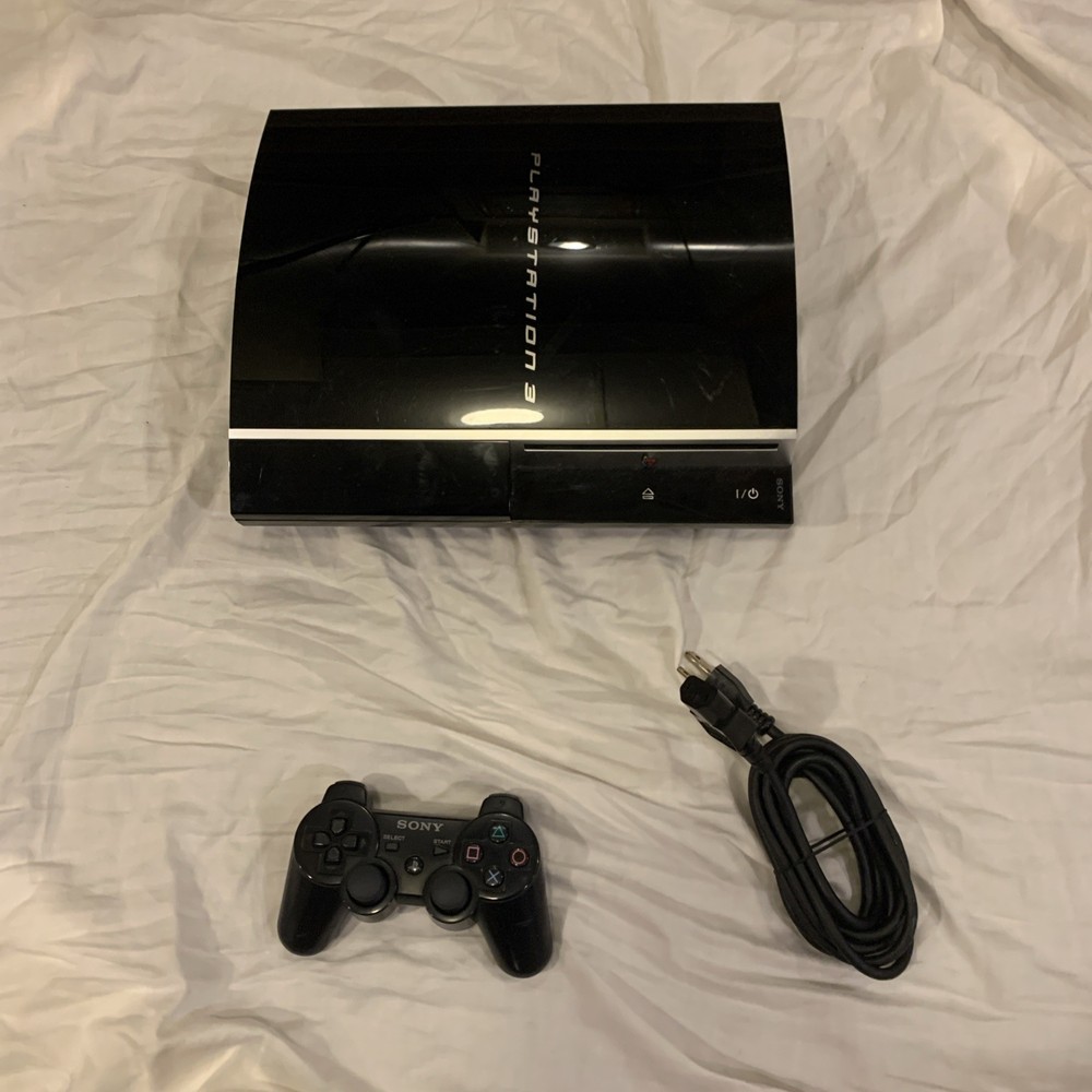 Sony PlayStation 3 PS3 Fat 40GB CECHH01 Console, Controller & power Cord TESTED