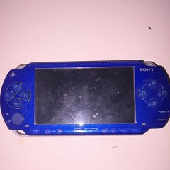 Sony PSP Blue Handheld System, Mini USB, Memory Stick PRO Duo Compatible