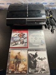 Sony PlayStation 3 PS3 Console Bundle with SKATE 2 and 3 Tested Working 40gb