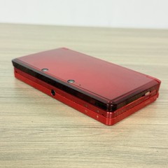VIDEO! Nintendo 3DS Flame Red USA Seller EUC New Battery/Charger SD + Smash Bros