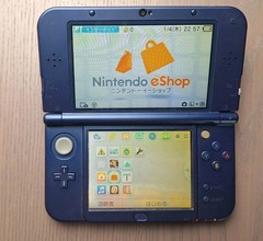 New Nintendo 3DS XL LL Metallic Blue Region Free 32GB SD CARD STYLUS