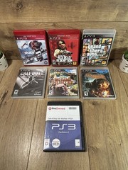 Sony PS3 Console Bundle 2 OEM Controllers GTA V Skate 3 Red Dead COD Tested