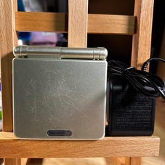 Nintendo Game Boy Advance SP Gold Handheld System AGS-001 with AC Adapter OEM