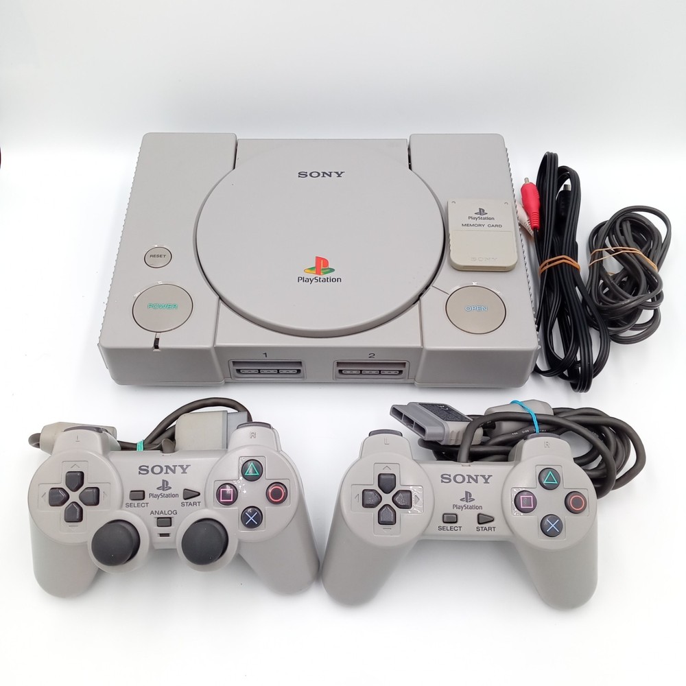 Sony PlayStation 1 Video Game Console Controller &M.Card SCPH7500 Japanese