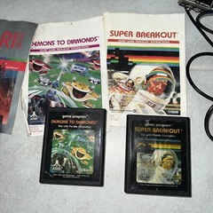 Atari (CX 2600 A) Video Game Console, 2 Controllers, 4 Games Read