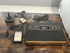 Atari CX-2600A 1980 Video Computer System CONSOLE ONLY Black/Brown UNTESTED