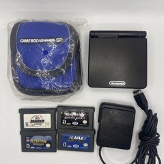 Nintendo Game Boy Advance SP AGS 001 Graphite Bundle- 4 Games, Case, and Charger